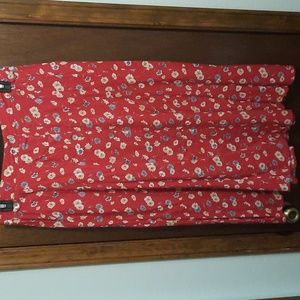 Vintage button down skirt ith pockets